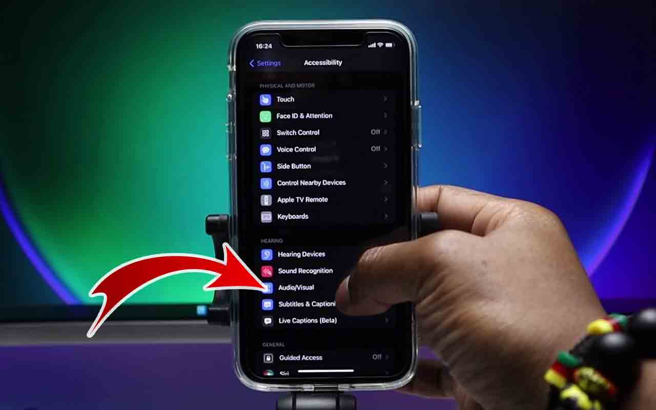 turn on led flash notifications tap on audio visual