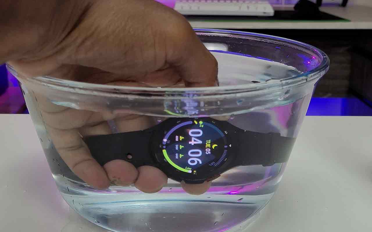The Galaxy Watch 5 is only water resistant, not waterproof