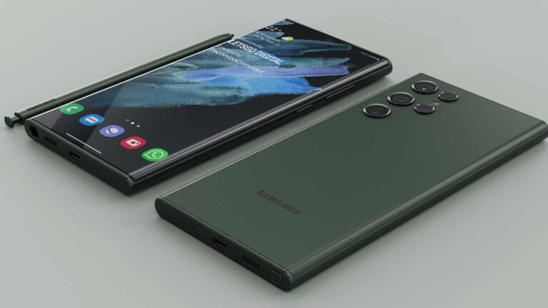a concept of the galaxy s22 ultra by Letsgodigital