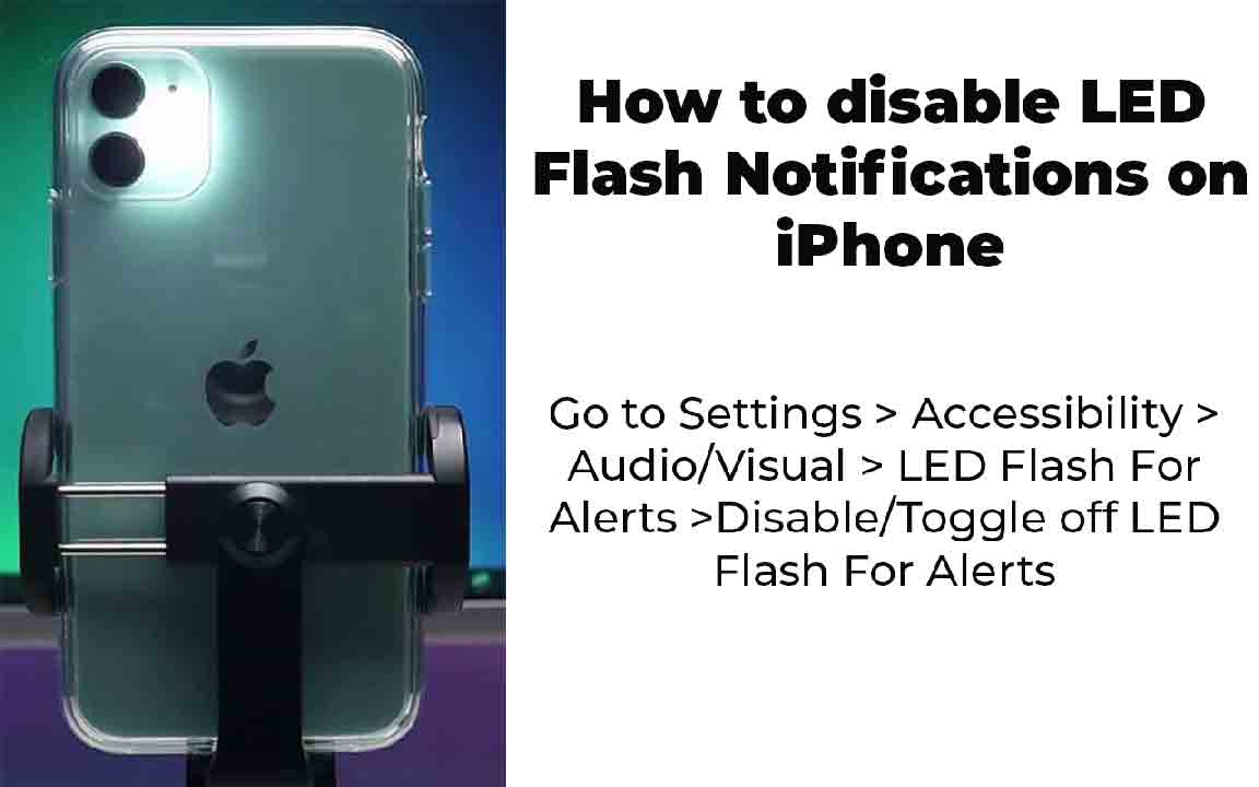 How to disable LED Flash Notifications on iPhone