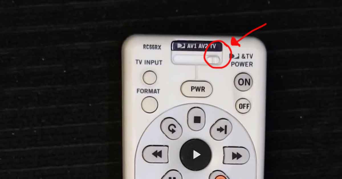 how to program a directv remote to a tv slide the mode switch to tv