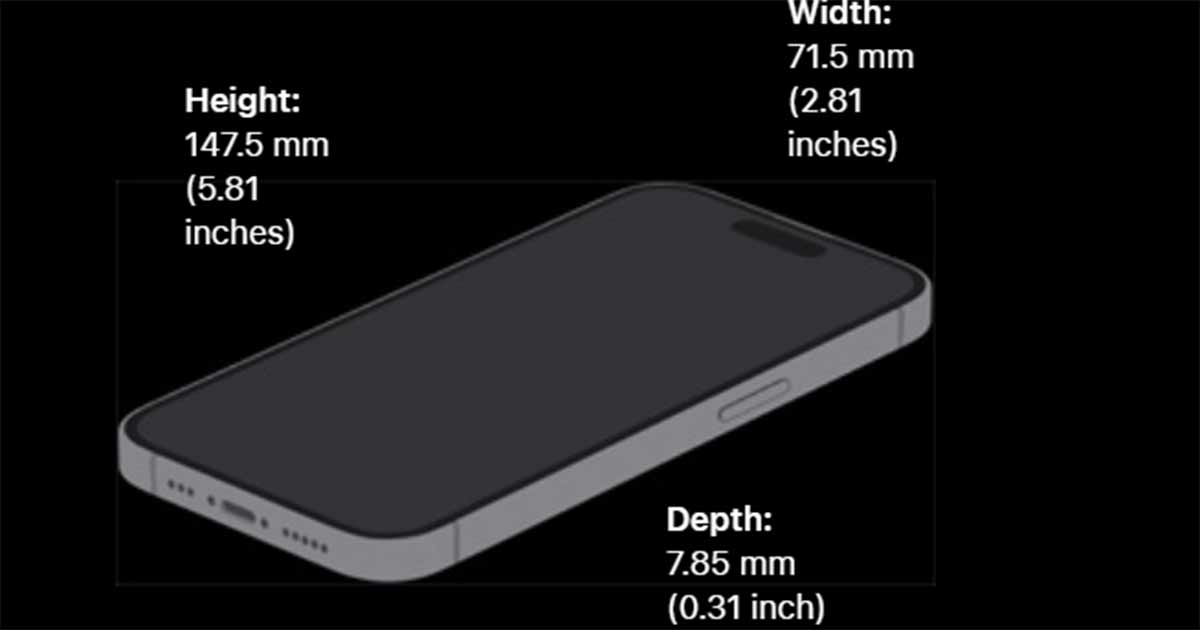 iPhone 14 Pro dimensions